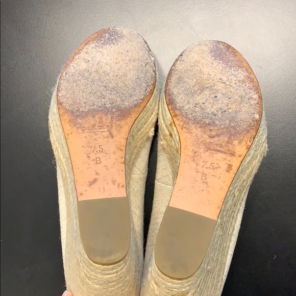 Coach Linen Wedges - Picture 5 of 8